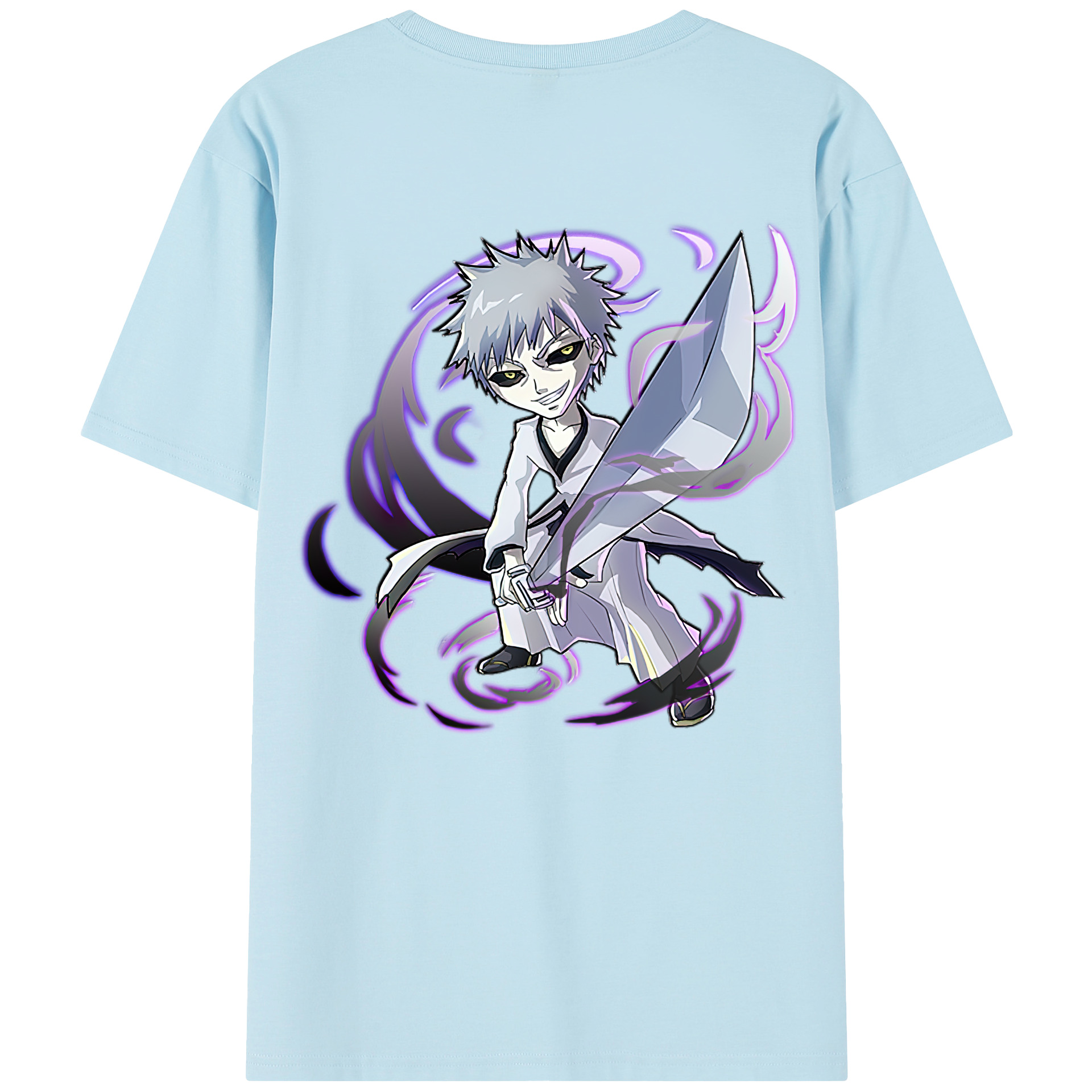 （画像用） ブリーチ 黒崎一護（くろさき いちご）BLEACH Kurosaki Ichigo 綿100％半袖Tシャツ（背面プリント）